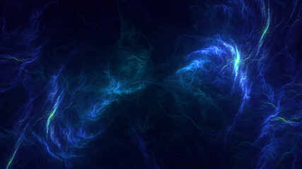 3D rendering abstract multicolor fractal light background