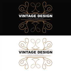 Retro Vintage Design, Luxurious Minimalist Vector Ornament Logo, With Mandala And Batik Style, Product Brand Illustration, Invitation, Banner, Fashion