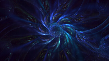 3D rendering abstract multicolor technology fractal light background