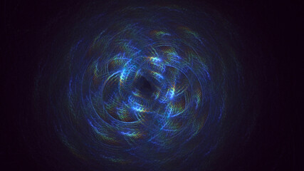 3D rendering abstract multicolor technology fractal light background