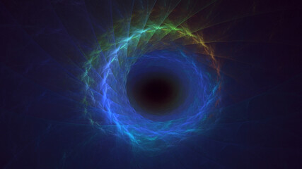 3D rendering abstract round hole light background