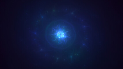 3D rendering abstract round light background