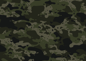 Fototapeta premium Camouflage texture grunge seamless pattern. Abstract modern military ornament for fabric and fashion textile print. Vector background.