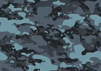 Camouflage texture grunge seamless pattern. Abstract modern military ornament for fabric and fashion textile print. Vector background.