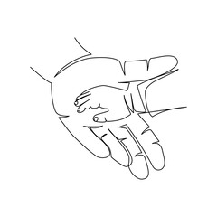 Vector illustration hands drawn in line art style