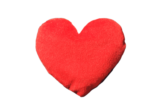 Heart as a symbol of love, isolated on a white background