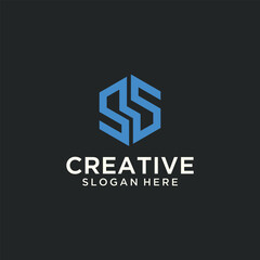 creative letter s logo design, s logo icon design template elements