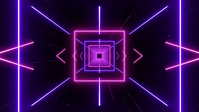 VJ light event particles concert dance game edm music stage party openers titles led neon tunnel background loop
