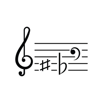 Music notes icon design. isolated on white background. vector illustration