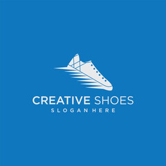 shoes sneaker boots shoes store logo men shoes vector sports style shoes logo template