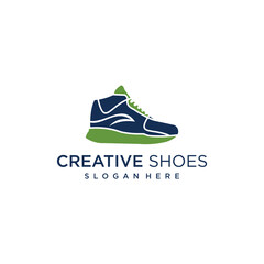 shoes sneaker boots shoes store logo men shoes vector sports style shoes logo template