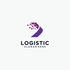 logistic arrow vector logo. shipping icon. arrow icon. freight forwarding service logo