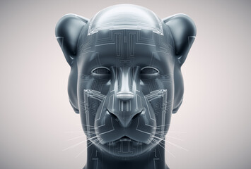 Abstract black panther portrait. © Orlando Florin Rosu