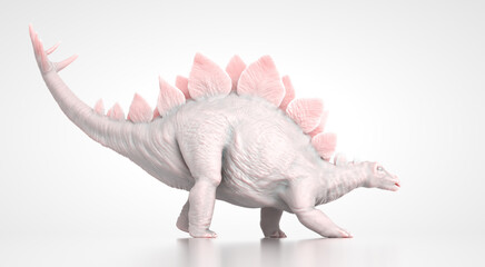 Stegosaurus on white background.