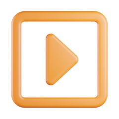 Play Square Arrow 3D Icon