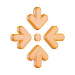 Arrow to Center 3D Icon