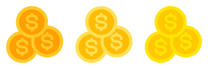 Dollar in flat style isolated