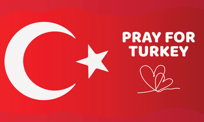 Pray for turkey earthquake background illustration