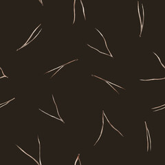 Pattern with pine needle. Botanical natural forest theme. Watercolor isolated illustration on black background. Seamless pattern, an illustration for postcards, posters, textile design and other.