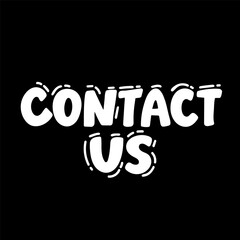 contact us isolated on white. contact us sticker. contact us peeler. contact us sign.