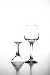 empty wine glasses