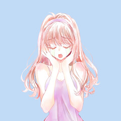 号泣している女性