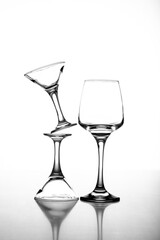 empty wine glasses