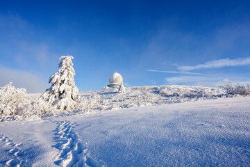 Winter auf dem höchsten Berg der Rhön, die Wasserkuppe 3