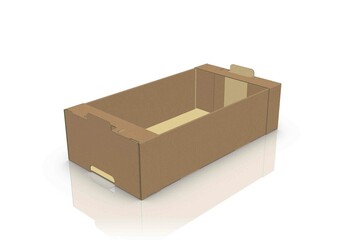 Corrugated brown carton box for exporting fruits and juices
