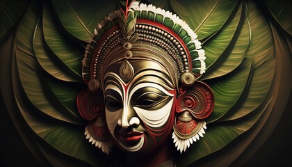 illustration of Happy Onam festival of South India-Kerala.