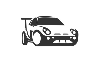 Fototapeta na wymiar RACING CAR logo mascot with isolated illustration for identity template