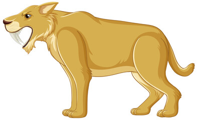 Saber Toothed cat vector