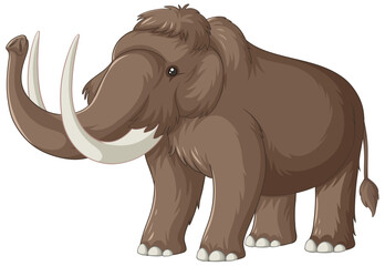 Woolly mammoth extinct animal vector