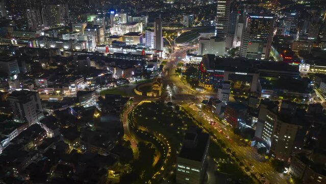 Nighttime seoul city