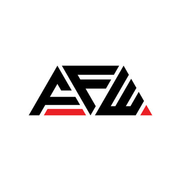 FFW triangle letter logo design with triangle shape. FFW triangle logo design monogram. FFW triangle vector logo template with red color. FFW triangular logo Simple, Elegant, and Luxurious Logo...