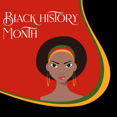 Black History Month vector illustration background