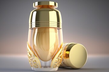 Obraz na płótnie Canvas perfume bottle mockup created with Generative AI