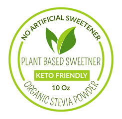 No artificial sweetener, keto friendly powder