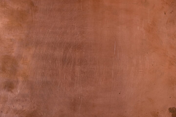 Copper surface. Daylight. Copy space.