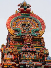 The Colorful Hindu Temple in Bangkok , Thailand, 5th February 2023.