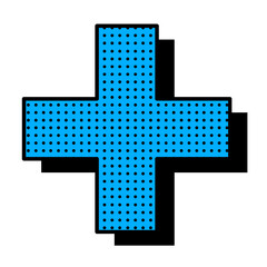 Obraz premium 90s Geometric Shape Dot Halftone