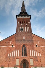 Fototapeta na wymiar cathédrale et église au centre de Vasteras en Suède