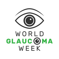 Vector illustration of World Glaucoma Week. Observed every year in March