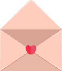 Opened envelope in flat style
