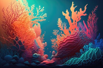 Fototapeta na wymiar tropical coral reef background