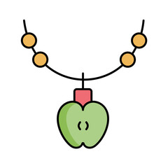 Obraz premium Apple locket Vector Icon