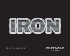 iron text effect 
