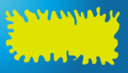 Yellow color illustration background with blue liquid. Perfect for posters, wallpapers, banners, website dashboards