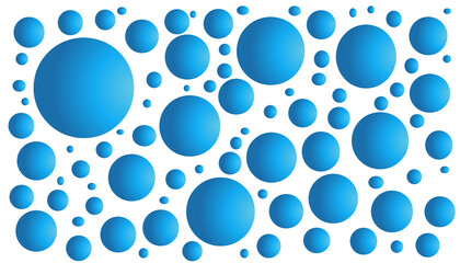 White abstract background with blue balls