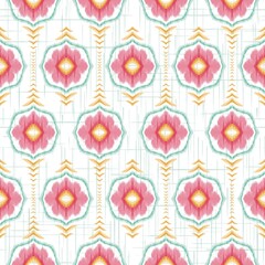 Geometric ethnic oriental ikat gypsy folk Mexican mexico indian tribal aztec Boho motif African American native seamless pattern traditional Design for background, carpet, wallpaper, clothing, textile